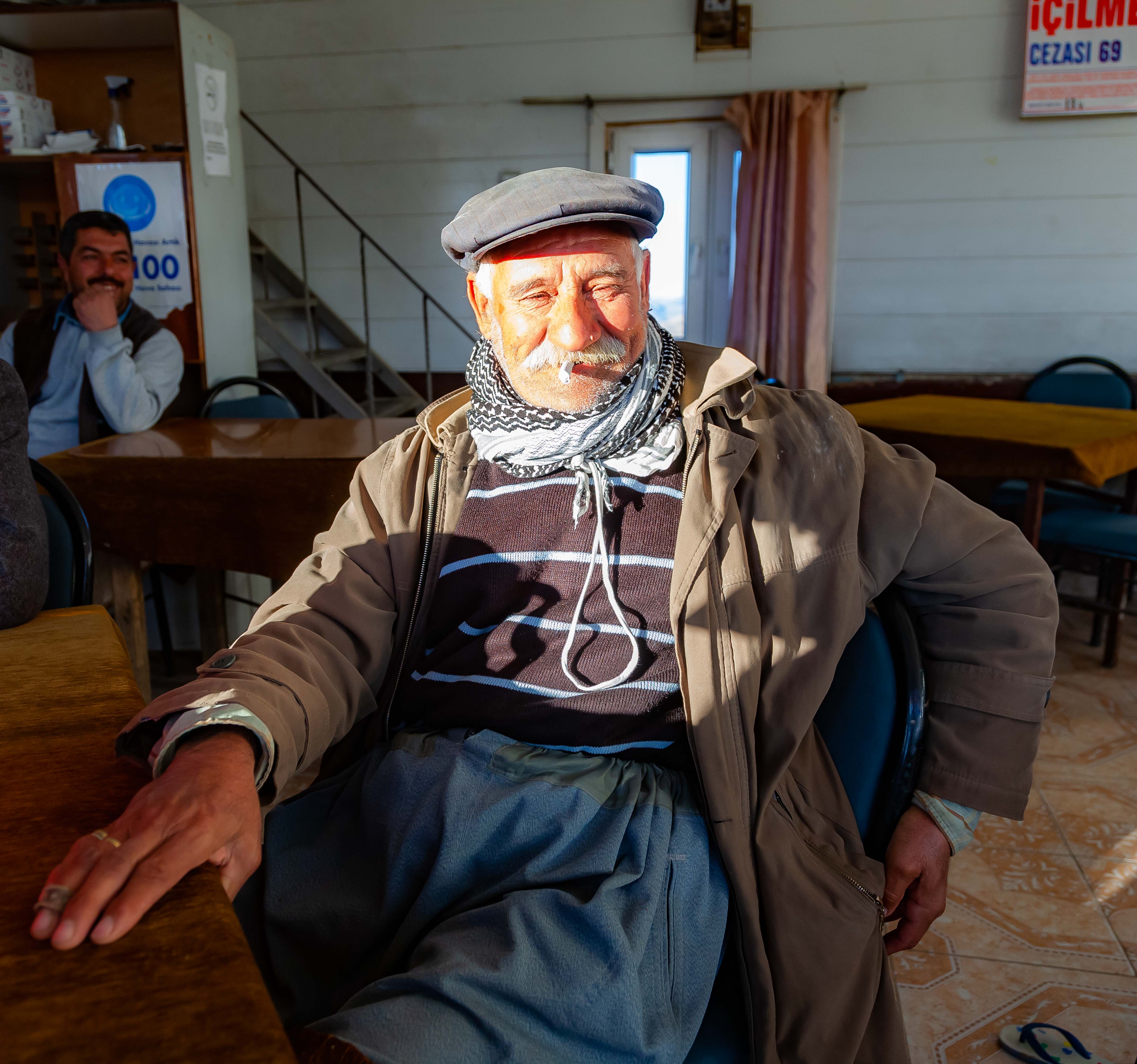 Turkey, Mardin Prov, Man At Morning Tea, 2009, IMG 1777