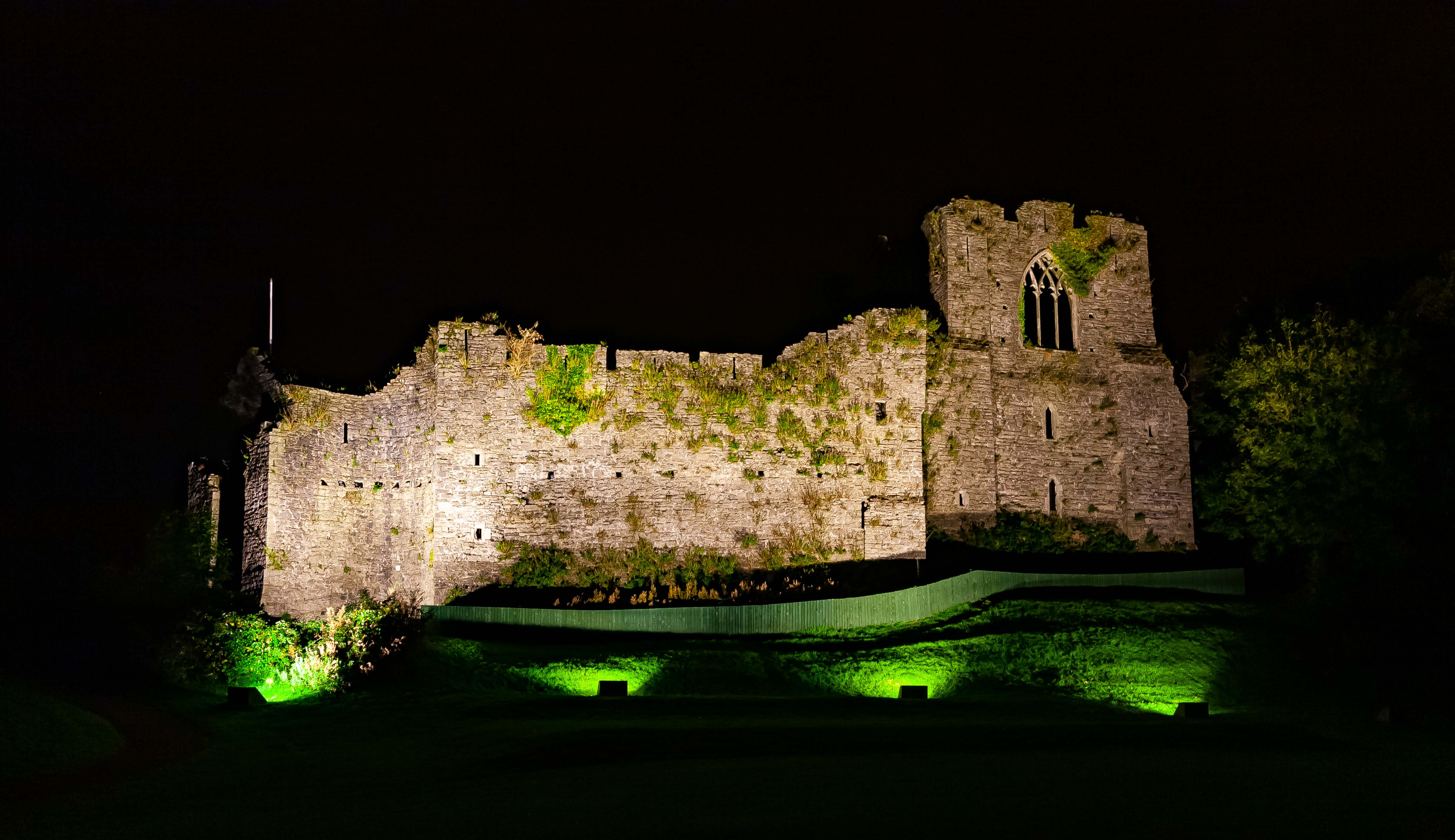 UK, Swansea Prov, Night Castle, 2009, IMG 5204