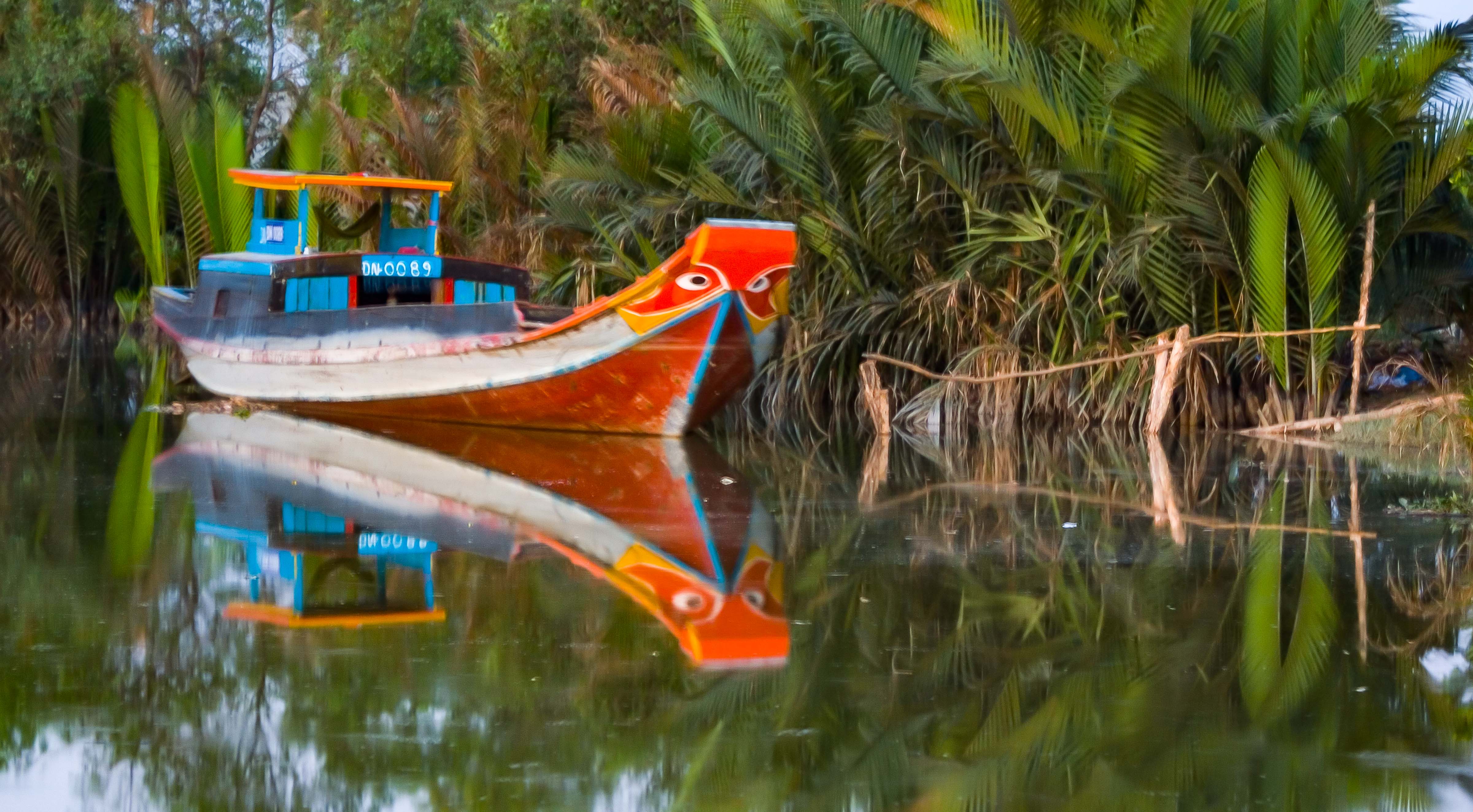 Vietnam, Dong Nai, Boat In Pond, 2010, IMG 0709