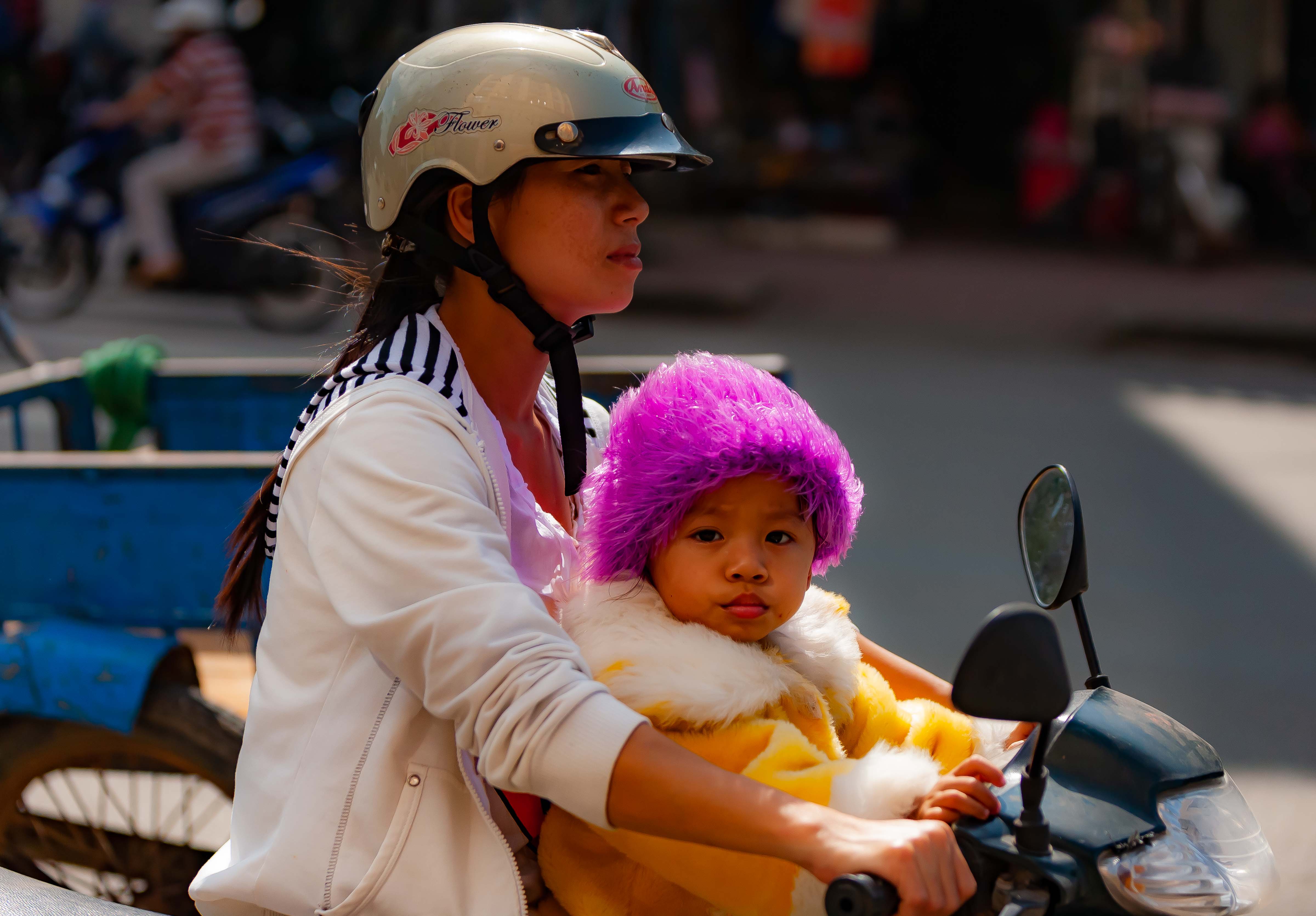Vietnam, Quang Ngai Prov, Purple Hat, 2010, IMG 2531