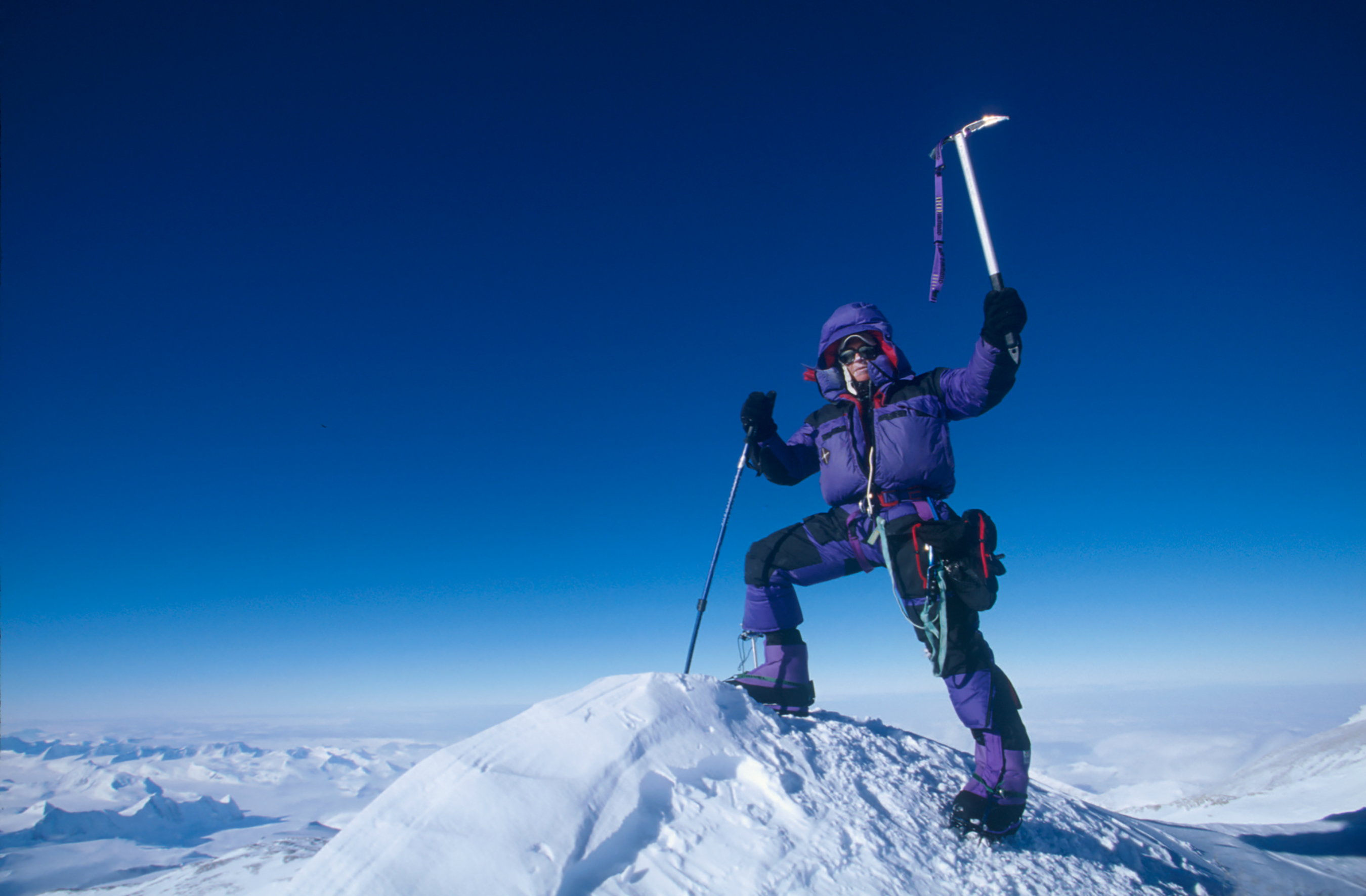 Antarctica, Jeff Shea Completes the Seven Summits Atop Mount Vinson, 1997